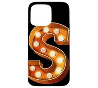 Lettre S Lumineuse rétro pour chapiteau Coque pour iPhone 15 Pro Max