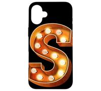Lettre S Lumineuse rétro pour chapiteau Coque pour iPhone 16 Plus