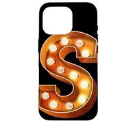 Lettre S Lumineuse rétro pour chapiteau Coque pour iPhone 16 Pro