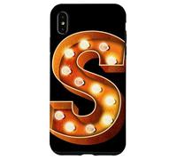 Lettre S Lumineuse rétro pour chapiteau Coque pour iPhone XS Max