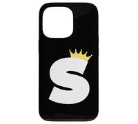 Lettre S Majuscule Alphabet Monogramme Initiale Roi Reine Couronne Coque pour iPhone 13 Pro