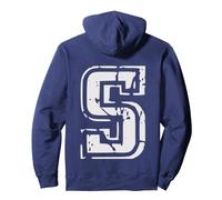 Lettre S Monogramme Universitaire (imprimé sur Le Bas) pour Maman Sportive Papa Sweat à Capuche