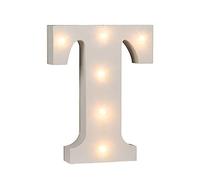 Lettre T en bois avec LED