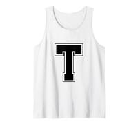 Lettre T Grande Majuscule en Gras Lettre T Monogramme de l'alphabet Universitaire Débardeur