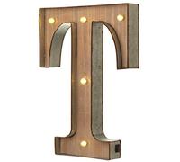 Lettre "T" Lumineuse Design Industriel 41cm par Heaven Sends