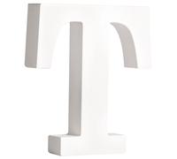 Rayher Lettre de l’alphabet « T », blanc, 1 pce., bois MDF, H. 11cm, épaisseur 2cm, mat, arts créatifs, décoration, mariage, anniversaire-62671000