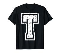 Lettre t nom Initial Monogramme Universitaire Alphabet T-Shirt