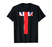 Lettre T Union Jack Initiale Royaume-Uni T-Shirt