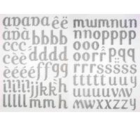 Lettre Thermocollante Alphabet Transfert Textile Argenté 2 À 3 Cm 103 Pièces