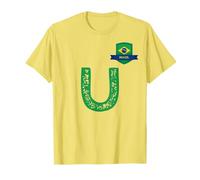 Lettre U Drapeau du Brésil Yw T-Shirt
