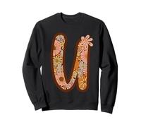 Lettre U Florale Motif botanique bohème Sweatshirt