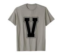 Lettre V Grande Majuscule en Gras Lettre V Lettre Alphabet Monogramme T-Shirt