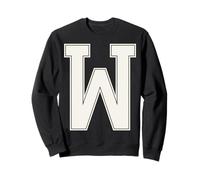 Lettre W collégiale avec monogramme de l'alphabet initiale Sweatshirt