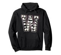 Lettre W pour chapiteau rétro Funky Motif zèbre Initiale Monogramme Sweat à Capuche
