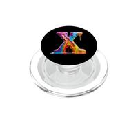 Lettre X de l'alphabet colorée Goutte à Goutte PopSockets PopGrip pour MagSafe