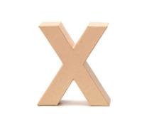 Lettre X En Papier Mâché H.17,5 Cm