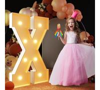 Lettre X géante lumineuse à DEL de 120 cm, panneau lumineux en mosaïque pour chapiteau lumineux, lampes à DEL pour Saint-Valentin, anniversaire, Noël, Nouvel An