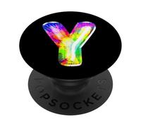 Lettre Y - Bande Lumineuse Brillante - Motif Artistique PopSockets PopGrip Adhésif