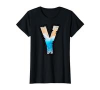 Lettre Y Coastal Alphabet Beach Initiale Monogramme Art T-Shirt Graphique avec Valeur