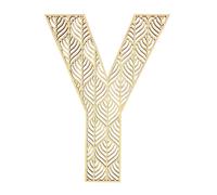 Lettre Y en bois Alphabet géant ajouré 24 cm