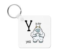 lettre Y EST POUR YETI porte-Clés Chaîne