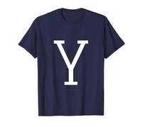 Lettre Y Initiale du nom Monogramme Lettre Majuscule T-Shirt, Homme, Bleu Marine, 4XL