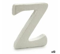 Lettre Z blanc polystyrène 1 x 15 x 13,5 cm (12 pièces)