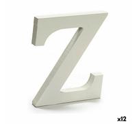 Lettre Z bois blanc (1,8 x 21 x 17 cm) (12 pièces)