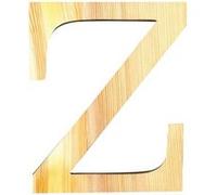 Lettre Z - Hauteur 11,5 cm - Bois découpé Marron G