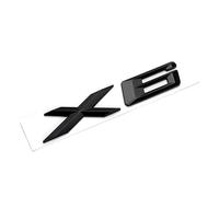 Lettres 3D ABS chromées Noires compatibles for Les Voitures Emblème de Coffre arrière Compatible for Le Logo X6 Compatible for BMW X6 E71 F16 E72 G06 Autocollants Accessoires de Lettrage (Color : Glo