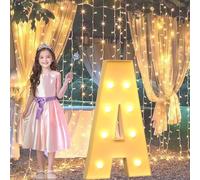 Lettres à paillettes pour chapiteau - 1 m de haut - Éclairage lumineux à DEL - Pour mariage, fête d'anniversaire, Noël, extérieur et intérieur