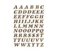 Lettres adhèsives A-Z, film primastique, or, 8 mm,