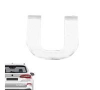 Lettres adhésives autocollantes avec alphabet, lettres adhésives - Autocollants pour pare-chocs de voiture anti-poussière - pour voitures au design 3D uniques alphabétiques pour véhicules automobiles