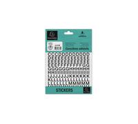 Exacompta Pochette de lettres adhésives noires A-Z hauteur 10 mm