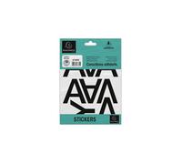 Exacompta Pochette de lettres adhésives A-Z noires, hauteur 60 mm