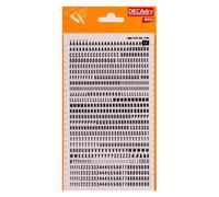 Lettres Alphabet Et Chiffres Transfert Noir 4mm Police Serrée