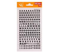Apli DD4F - Lettres et chiffres transfert noirs - 6 mm - 214 caractères