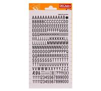 Lettres Alphabet Et Chiffres Transfert Noir 8mm Typo Simple