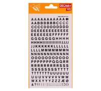 Lettres Alphabet Transfert Noir 6mm