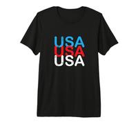 Lettres américaines avec Trois Couleurs T-Shirt Haut de Gamme