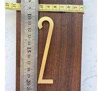 Lettres anglaises autocollantes en laiton massif pour maison, adresse, numéros de boîte aux lettres, numéros de boîte aux lettres dorées, nom de magasin, studio, bricolage, combinaison de matériel de