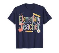 Lettres Arc-en-Ciel Mignonnes pour Enseignant Primaire T-Shirt