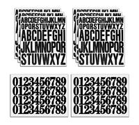 Lettres Autocollantes 8 Feuilles D'autocollants de Numéro de Alphabet 2,5 cm 5 cm de Grandes Lettres Adhésives en Vinyle Imperméable pour Scrapbooking Cartes Boîtes Aux Lettres - Noir