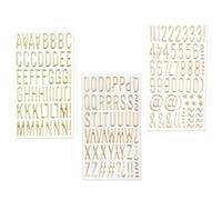 Lettres autocollantes dorées scintillantes pour scrapbooking, journal, carnet de notes, décoration d'intérieur, artisanat en résine