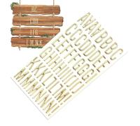 Lettres autocollantes | Lettres de l'alphabet et chiffres de A à Z - Lettres dorées - pour conteneurs, portes, voitures, armoires, salles de classe, murs, tissus, tableaux noirs en verre, panneaux