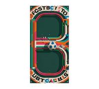 Lettres avec éléments de football, rideau de porte, bannière de bienvenue pour porche, fond de photographie, couverture de porte murale pour fête, mariage, anniversaire, décoration de 177,8 x 90,9 cm