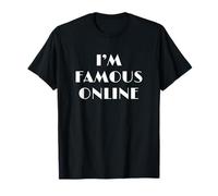 Lettres blanches en ligne I'm Famous T-Shirt