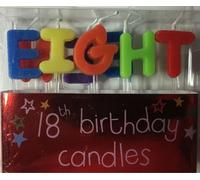 Lettres - Bougies, 18e anniversaire - Cire SG27225 (Taille unique) (Coloré)