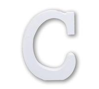 Lettres C en bois blanches - Prénom personnalisé pour anniversaire - Lettres créatives 8 cm - Décoration porte et maison - C