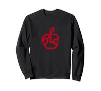 Lettres cachées Hiragana à Un Seul Coup de Typographie Unique drôle Pomme Rouge Sweatshirt